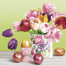 Húsvét Tulips Bouquet szalvéta 20 db-os 33x33 cm papírárú, csomagoló és tárolóeszköz