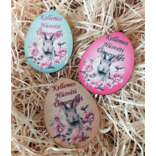  Húsvéti tojás, nyuszi virágokkal szett dekorációs kellék