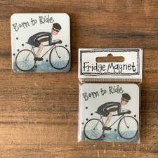 Hűtőmágnes Alex Clark, 6x6 cm, Biciklis hűtőmágnes