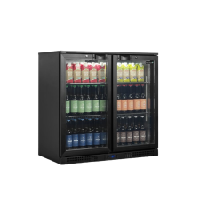  Hűtős vitrin, TEFCOLD, BA21H, 188 literes, fekete hűtőgép, hűtőszekrény