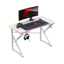 HUZARO Gamer asztal minőségi íróasztal RGB 1.7 Feher íróasztal