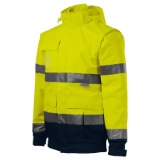 HV Guard 4 in 1 jacket unisex fluoreszkáló sárga L férfi kabát, dzseki