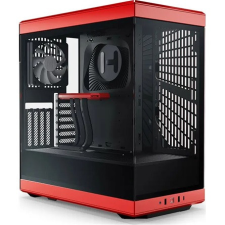  HYTE Y40 táp nélküli ablakos Mid Tower számítógépház piros-fekete számítógép ház