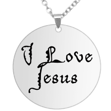 I love Jesus medál lánccal, választható több formában és színben medál