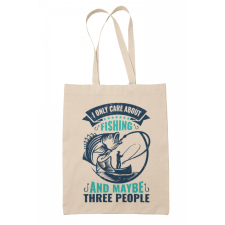 I only care about fishing - Vászontáska kézitáska és bőrönd