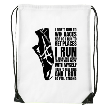 I run - Sport táska fehér tornazsák