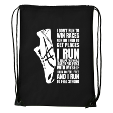 I run - Sport táska fekete tornazsák