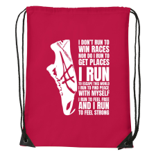  I run - Sport táska Piros egyedi ajándék