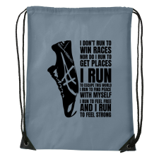 I run - Sport táska Szürke egyedi ajándék