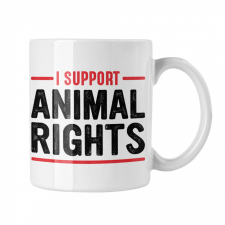  I support animal rights - Fehér Bögre bögrék, csészék
