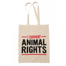  I support animal rights - Vászontáska kézitáska és bőrönd
