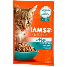 IAMS Cat Delights Kitten – Csirke falatkák ízletes szószban (48 x 85 g) 4080 g macskaeledel