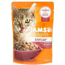 IAMS Cat Delights Senior – Csirke falatkák ízletes szószban (24 x 85 g) macskaeledel