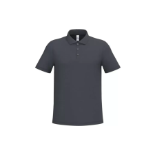  IB295 férfi galléros pamut piké póló, Ideal Dark Grey-2XL férfi póló