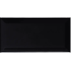 IBER METRO FALICSEMPE 10X20CM FEKETE NERO BRILLO BISELADO