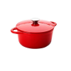  Ibili-Cocotte edény, zománcozott öntöttvas, 24x11,5 cm, piros