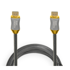 iBox ITVFHD08 HDMI - HDMI 2.1 Kábel 2m - Fekete kábel és adapter