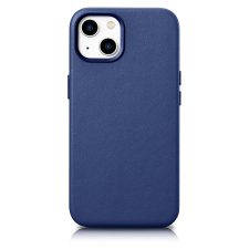 Icarer Case bőr valódi bőr tok iPhone 14 kék (WMI14220705-BU) (MagSafe kompatibilis) tok és táska