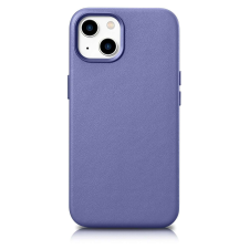 Icarer Case bőr valódi bőr tok iPhone 14 világos lila (WMI14220705-LP) (MagSafe kompatibilis) tok és táska