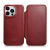 Icarer CE olajviasz prémium bőr fóliatok bőr tok iPhone 14 Pro Max Flip mágneses MagSafe piros (AKI14220708-RD)