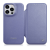 Icarer CE prémium bőr fóliatok iPhone 14 Pro Max Flip mágneses MagSafe világos lila (WMI14220716-LP)