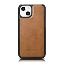 Icarer Leather Oil Wax tok valódi bőrborítással iPhone 14 készülékhez (MagSafe kompatibilis) barn... tok és táska