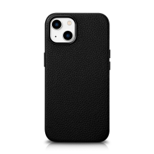 Icarer Litchi prémium bőr tok iPhone 14 Plus mágneses bőr tok MagSafe fekete (WMI14220711-BK) tok és táska