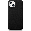Icarer Litchi Prémium Bőr Tok iPhone 14 Plus Mágneses Bőr Tok Magsafe Fekete Wmi14220711-Bk (ICR371)