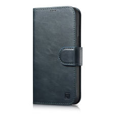 Icarer Oil Wax Wallet Case 2in1 iPhone 14 Pro Flip bőr tok Anti-RFID kék (WMI14220722-BU) tok és táska