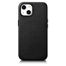 Icarer tok bőr valódi bőr tok iPhone 14 fekete (WMI14220705-BK) (MagSafe kompatibilis) tok és táska