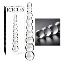  Icicles - gömbös üvegdildó műpénisz, dildó