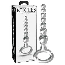 Icicles Icicles - gömbös üvegdildó fogógyűrűvel (áttetsző) vibrátorok