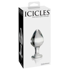 Icicles Icicles No. 25 - kúpos, üveg anál dildó (áttetsző) műpénisz, dildó