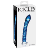 Icicles Icicles No. 29 - spirális, péniszes üveg dildó (kék)
