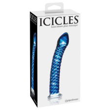 Icicles Icicles No. 29 - spirális, péniszes üveg dildó (kék) műpénisz, dildó