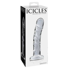 Icicles Icicles No. 62 - péniszes üveg dildó (áttetsző) műpénisz, dildó