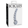 Icicles Icicles No. 66 - íves, gömbös, üveg dildó (áttetsző)
