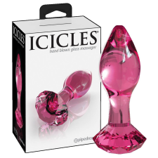 Icicles Icicles No. 79 - kúpos üveg anál dildó (pink) anál