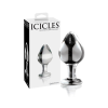 Icicles No. 25 - kúpos, üveg anál dildó (áttetsző)