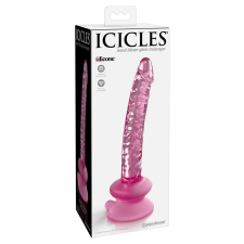 Icicles No. 86 - péniszes üveg dildó (pink) műpénisz, dildó