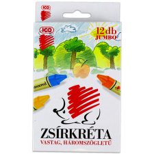 ICO 7220100000 Süni háromszögletű zsírkréta (12db/csomag) (7220100000) kréta