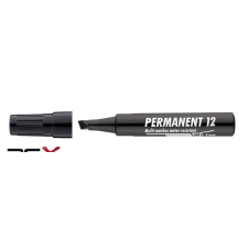 ICO Alkoholos marker, 1-4 mm, vágott, ICO &quot;Permanent 12&quot;, fekete filctoll, marker