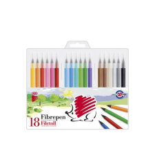 ICO Filctoll készlet, 1 mm, ICO "Süni 300", 18 különböző szín filctoll, marker