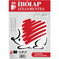 ICO Írólap A/5, félfamentes, 50 lap/csomag, ICO Süni írólap
