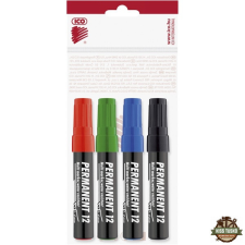 ICO Permanent 12 4db-os vegyes színes marker filctoll, marker