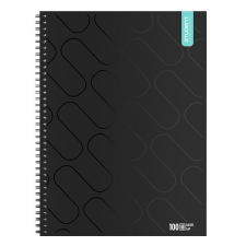 ICO Spirálfüzet kockás ICO Student Black Prémium A/4 100 lapos füzet