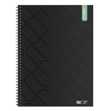 ICO Spirálfüzet sima ICO Student Black Prémium A/4 100 lapos füzet