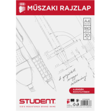 ICO : Student műszaki rajzlap ajándék iratgyűjtőben A/4 rajzlap