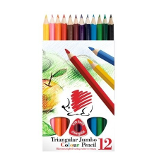 ICO Színes ceruza készlet, háromszögletű, vastag, ICO &quot;Süni&quot;, 12 különböző szín színes ceruza