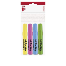 ICO Szövegkiemelő készlet, 1-4 mm, ICO "Videotip", 4 különböző szín filctoll, marker